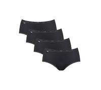 Sloggi Braga midi Basic+ Algodón Pack de 4 Mujer Blanco o Negro