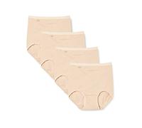 Sloggi Bragas de cintura maxi Basic para mujer (paquete de 4), rosa carne, 58