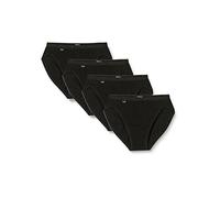 Sloggi Ropa interior Basic+ Tai de algodón Paquete 4 Negra Talla 50 Mujer