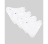 SLOGGI Braga escotada Basic + (lote 3+1 gratis). Color Blanc Liso