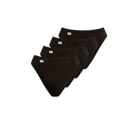 Sloggi Ropa interior Basic+ Tai de algodón Paquete 4 Negra Talla 50 Mujer
