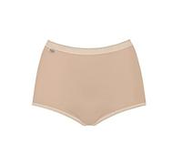 Sloggi Bragas de cintura maxi Basic para mujer (paquete de 4), rosa carne, 58