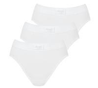 Sloggi Braguitas de tai para mujer, paquete de 3 unidades, doble comodidad, color blanco, talla 38