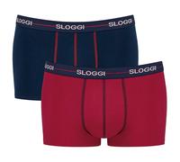 SLOGGI Calzoncillo boxer 'Blue Start' azul noche / rojo rubí / blanco L azul noche / rojo rubí / blanco