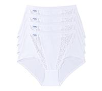 sloggi Chic Maxi 4p, Slip Mujer, Blanco (White), 42 (Pack de 4)