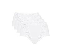 sloggi Chic Maxi 4p, Slip Mujer, Blanco (White), 52 (Pack de 4)
