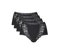 Sloggi Slip mujer Chic Maxi – Pack de 4, negro, talla 44