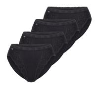 Sloggi Chic Tai 4p Ropa Interior, Negro (Black), 50 para Mujer