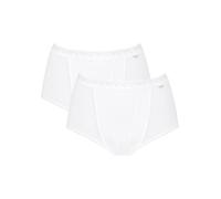 Sloggi Bragas Maxi Control de Algodón Pack de 2 Blanco/Negro/Piel