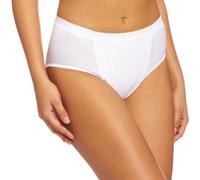 Lote de 2 braguitas escotadas efecto vientre plano Control Mujer Talla 42. Color Blanco