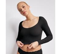 SLOGGI Crop top de manga larga Zero Feel Bliss. Color Negro