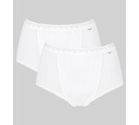 Lote de 2 bragas maxi Control vientre plano Mujer Talla 52. Color Blanco