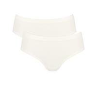 SLOGGI Lote de 2 bragas tipo shorty GO SENSE. Color Blanco Nacarado