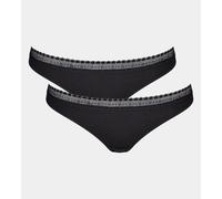 Sloggi Lote de 2 braguitas brasileñas Go Ribbed. Talla L. Color Negro
