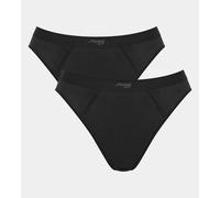 Sloggi Lote de 2 braguitas escotadas Ever Ease. Talla L. Color Negro