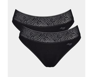 SLOGGI Lote de 2 braguitas menstruales de flujo medio. Color Negro