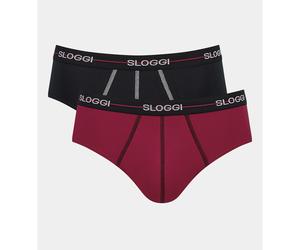 SLOGGI Lote de 2 calzoncillos slip Start. Color Azul Marino + Rojo