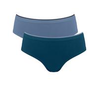 SLOGGI Lote de 2 calzoncillos tipo hipster GO SENSE. Color Azul oscuro + azul claro