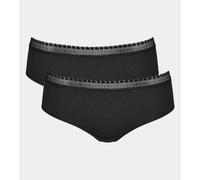 Sloggi Lote de 2 shorties Go Ribbed. Talla L. Color Negro