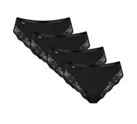 SLOGGI Lote de 3+1 gratis de bragas escotadas Romance. Color Negro