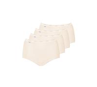 SLOGGI Lote de 3 bragas altas + 1 gratis Basic. Color nácar