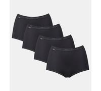 SLOGGI Lote de 3 bragas altas + 1 gratis Basic. Color Negro