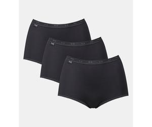 SLOGGI Lote de 3 bragas maxi Basic +. Color Negro