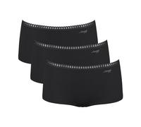Sloggi Women's GO Crush Short C3P - Pantalones Cortos (Talla S, 3 Unidades), Color Negro, Negro, S