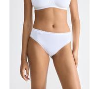SLOGGI Lote de 3 braguitas escotadas 24/7 Cotton Lace. Color Blanc Liso