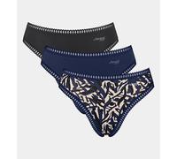 Sloggi Mujer Bragas Go Crush High Leg C3P – Pack de 3 – Combinación azul oscuro