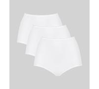 SLOGGI Lote de 3 braguitas maxi 24/7 de microfibra. Color Blanco