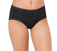 SLOGGI Lote de 3 braguitas midi 24/7 Cotton Lace. Color Negro