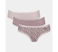 SLOGGI Lote de 3 shorties de algodón Go Crush. Color ROS MALV ESTAMPADO