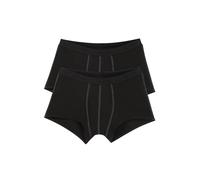 sloggi men, 24/7 Hipster 2p, Pantalones Cortos Retro Hombre, Negro (Black), 4