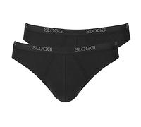 sloggi men, Basic Mini 2p, Slip Hombre, Negro (Black), 4