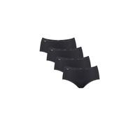Sloggi Braguita midi Basic+ Pack de 4 algodón Mujer Blanco/Negro Talla 48