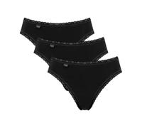 sloggi Mujer 24/7 Cotton Lace Tai C3P, Negro, 48