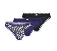 Lote de 3 tangas de algodón Go Crush Mujer Talla XS. Color Azul