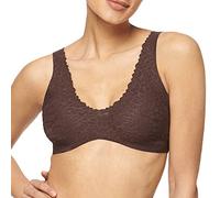 sloggi Mujer Zero Feel Lace 2.0 Bralette, Ebony Brown, S
