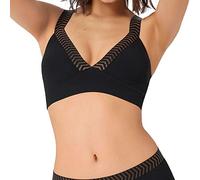 sloggi Shore Mili Atoll Bralette, Bikini Acolchado Mujer, Negro (Black), L