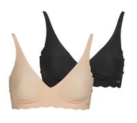 Sloggi Triángulo/Sin Aros ZERO Microfibre 2.0 Soft Bra PACK DE 2 in Negro EU XL