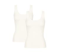 Sloggi Women's Go Tank Top C2P Undershirt, Silk White, L