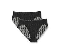 sloggi Women's Zero Lacy H High Leg 2P Briefs, Black, S