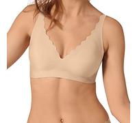 sloggi ZERO Feel Wavy Bralette, Sujetador sin Aros, Mujer, Marrón (Peanut Butter), XS