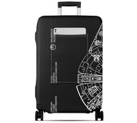 Slohif Funda de equipaje para maleta, aprobada por la TSA, funda de equipaje grande, funda elástica de viaje, funda protectora lavable de 22 a 32 pulgadas, Halcón Milenio, 22-24 inch