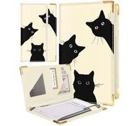 Slohif Libro de servidor para camarera, lindo libro de servir con bolsillo con cremallera, accesorios de cuero para servidores, libro de cheques para restaurante, camarero, organizador de folletos de