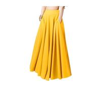 SLOKFV5 Skirt Falda Larga Plisada de Color sólido para Mujer, Talla Grande, elástica, Cintura Alta, Falda con Vuelo, Falda Maxi fluida con Bolsillos Playa