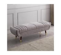 SLOKFV5 Sofá Banco otomano para Dormitorio de 31 pulgadas/39 Pulgadas Banco tapizado para el Extremo de la Cama con Patas Doradas de Madera Maciza Taburete Rectangular para pies Cambiar Zapatos