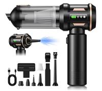 SLOKSFil 2026 Aspiradora de Mano,28000PA Aspiradora Mini 4 en 1 Sin Cable, Autovaciado con un Solo Botón y, 3 Niveles de Succión Motor sin Escobillas, para el/HogarPelos/Animales/Cocina (HL138)