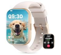 SLOKSFil Nuevo Reloj Inteligente Mujer 1.75" con Llamadas Bluetooth Smart Watch Redondo, con 24H Pulsometro,Monitor de Sueño,100+ Modos Deportivos, para Android iOS Blanco Roto
